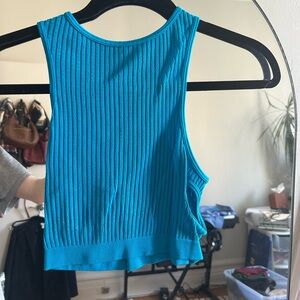 Blue Zara Cutout Tank